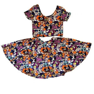 Wild Rich Kids 2 Piece Outfit space jam looney tunes girls size 13/14